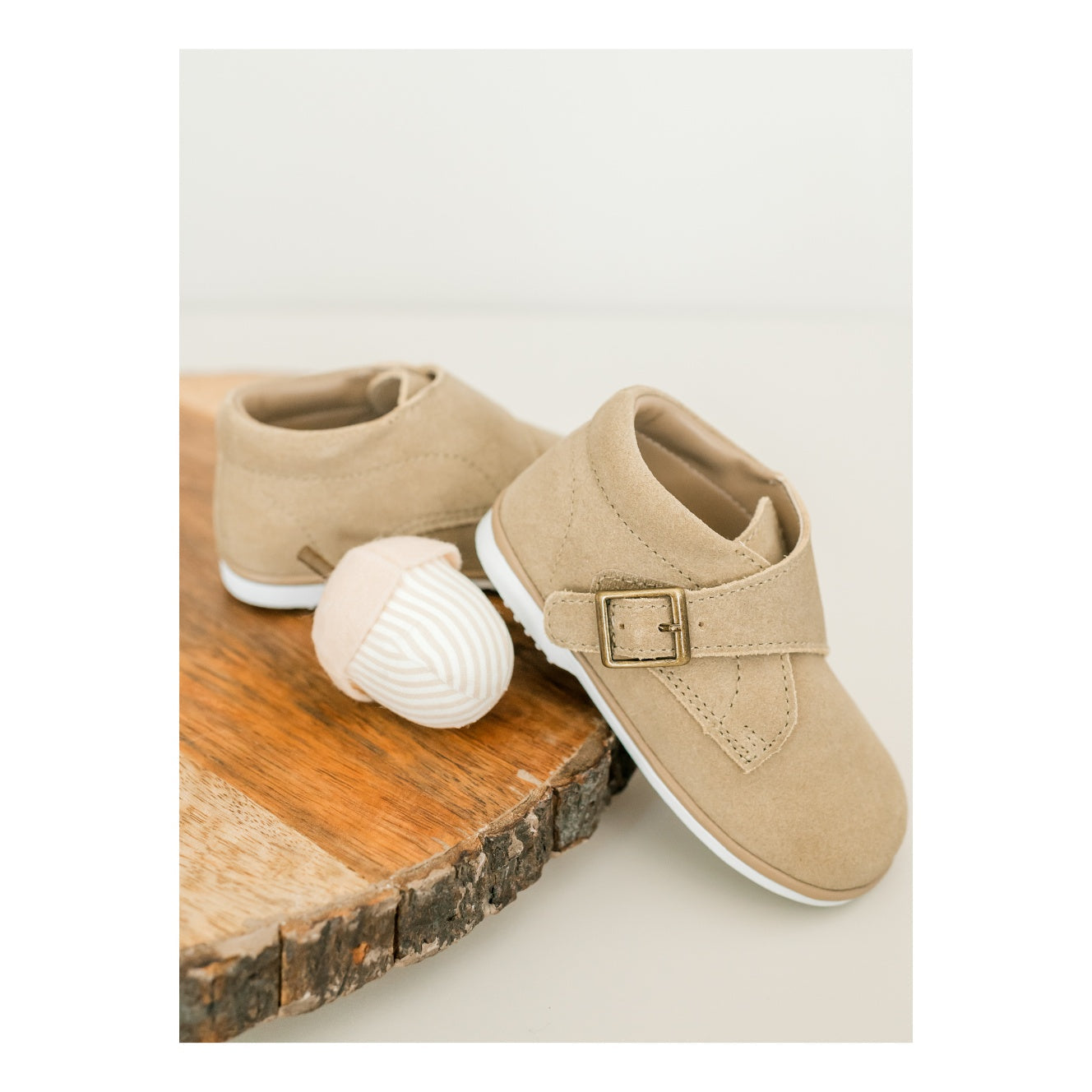 Finch Boy's Buckled Leather Boot (Baby) - Khaki